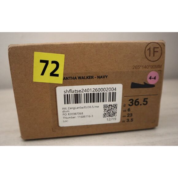 Vivaia Women Sz EUR 36.5 US 6 Navy Samantha Walker Square-Toe Knit Loafers - Picture 16 of 16